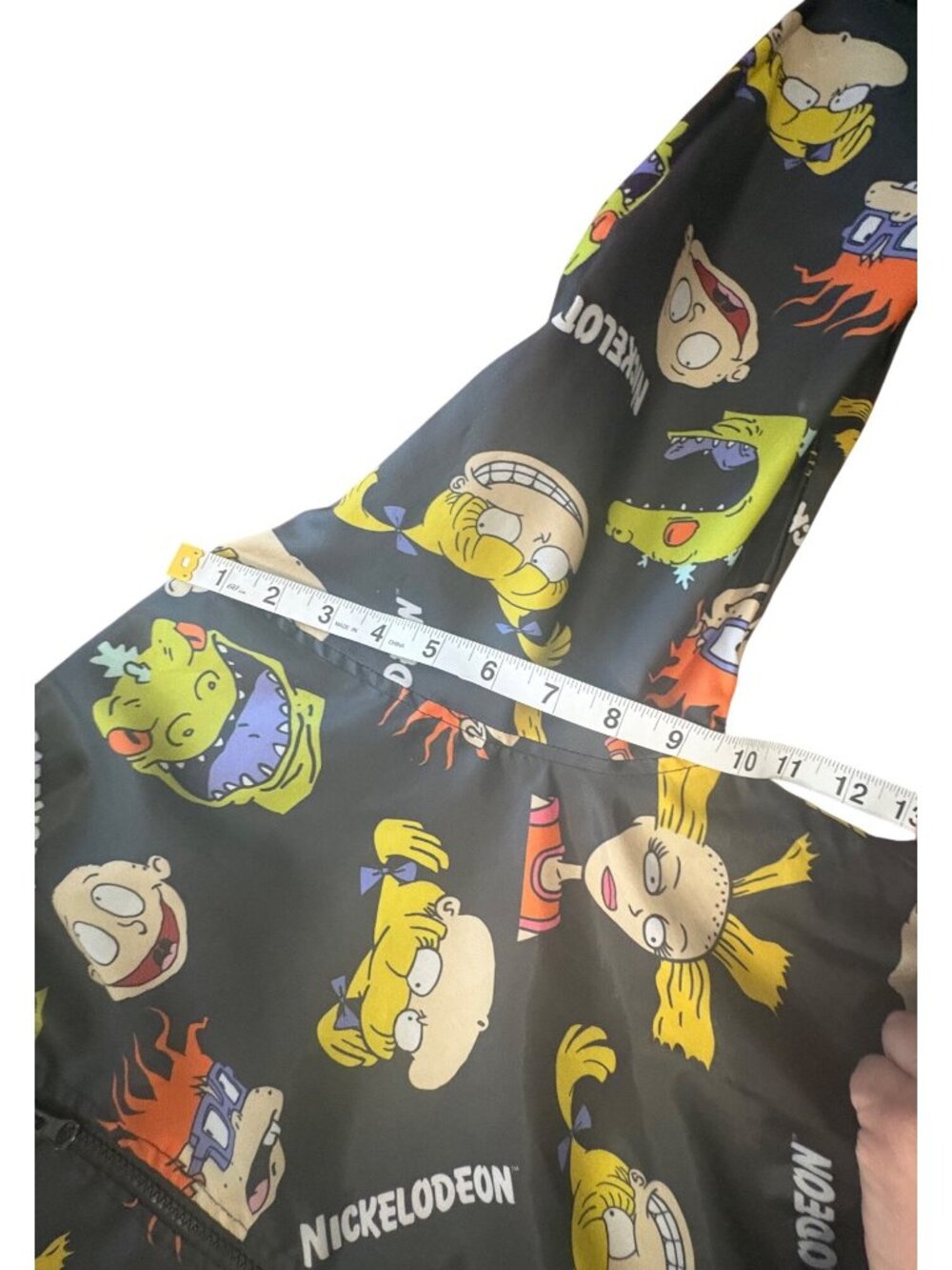 Nickelodeon Y2K Rugrats Full-Zip Hooded Retro Cartoon Print Windbreaker Jacket M - Picture 12 of 14